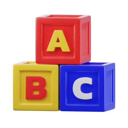 Alphabet Blocks Toy  3D Icon