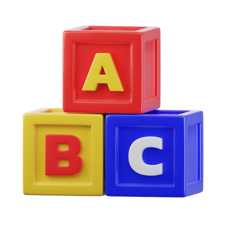 Alphabet Blocks Toy  3D Icon