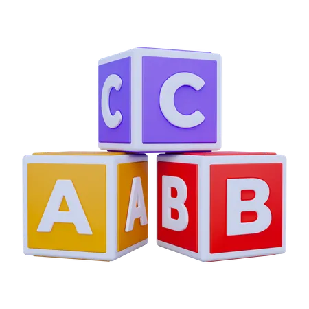 Alphabet Blocks Toy  3D Icon