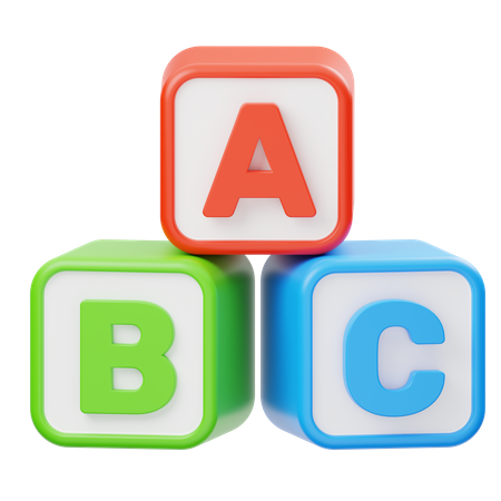 Alphabet Blocks Toy  3D Icon