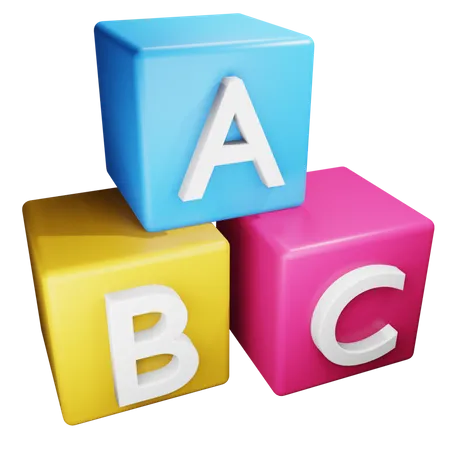 Alphabet Box 3D Illustration