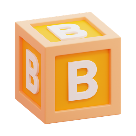 Alphabet Box Letter B  3D Icon