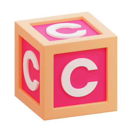 Alphabet Box Letter C  3D Icon