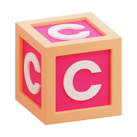 Alphabet Box Letter C  3D Icon