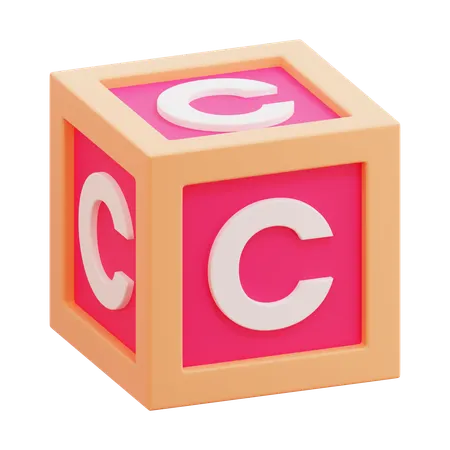 Alphabet Box Letter C  3D Icon