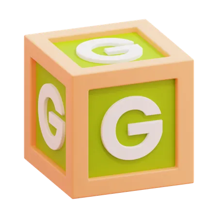 Alphabet Box Letter G  3D Icon