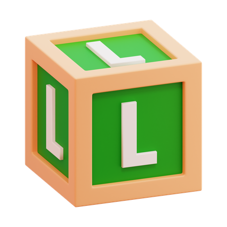 Alphabet Box Letter L  3D Icon