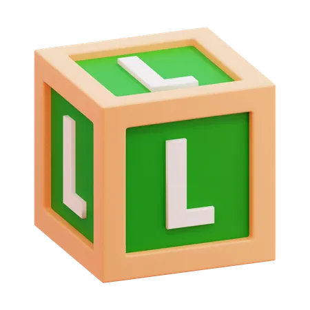 Alphabet Box Letter L  3D Icon