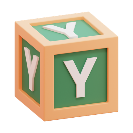 Alphabet Box Letter Y  3D Icon