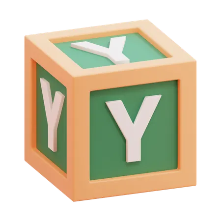 Alphabet Box Letter Y  3D Icon