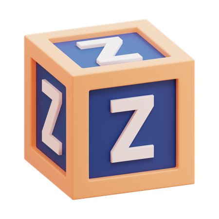 Alphabet Box Letter Z  3D Icon