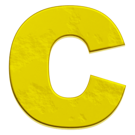 알파벳 C  3D Icon