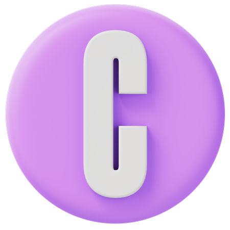 Alphabet C  3D Icon