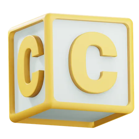 3 D C Alphabet Block Illustration 3D Icon