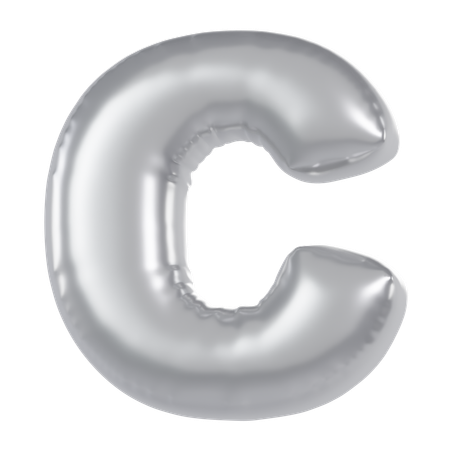 Alphabet C Balloon  3D Icon