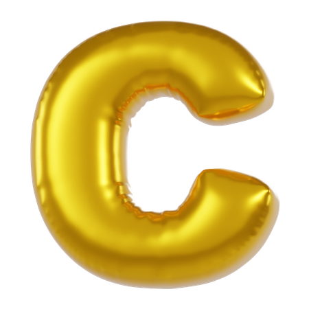 Alphabet C Balloon  3D Icon