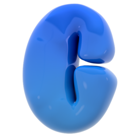 Alphabet C bubble letter  3D Icon