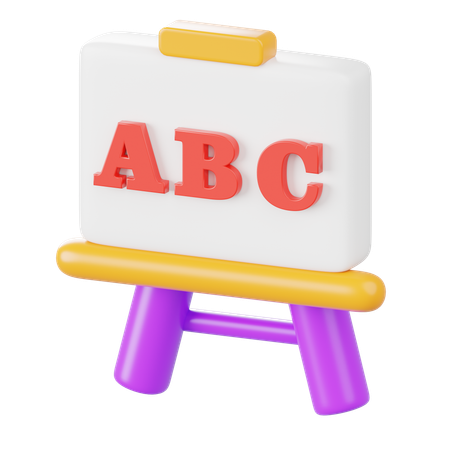 Alphabet Chalkboard  3D Icon