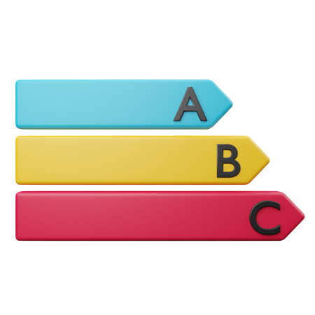 Alphabet Chart 3D Illustration