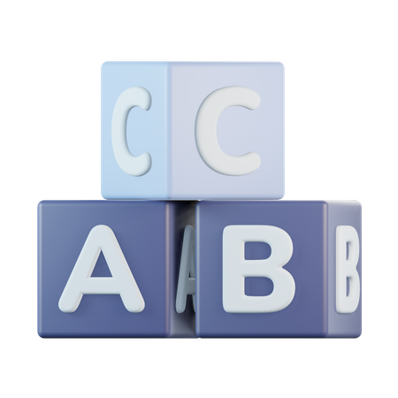 Cube alphabétique  3D Icon
