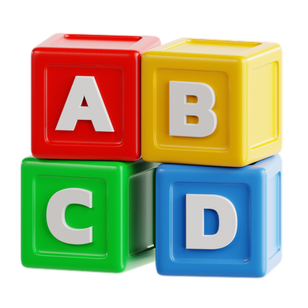 Cube alphabétique  3D Icon