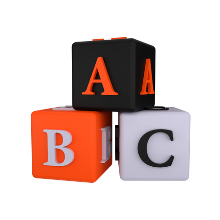 Alphabet Cube  3D Icon