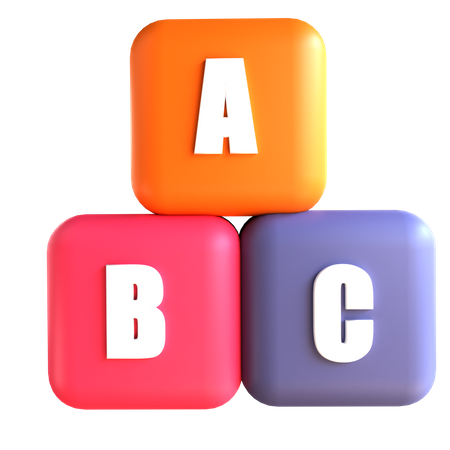 Alphabet cube  3D Icon