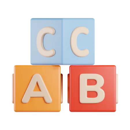 Cube alphabétique  3D Icon