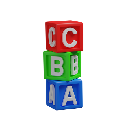 Alphabet cubes  3D Icon