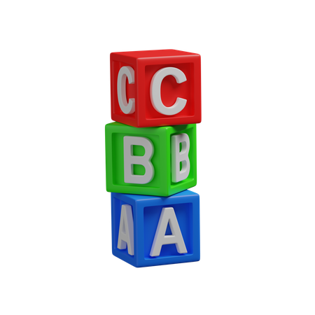 Alphabet cubes  3D Icon