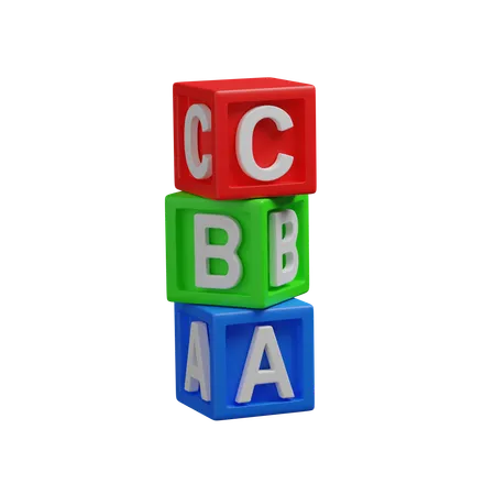 Alphabet cubes  3D Icon