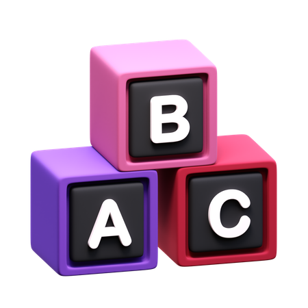 Alphabet Cubes  3D Icon