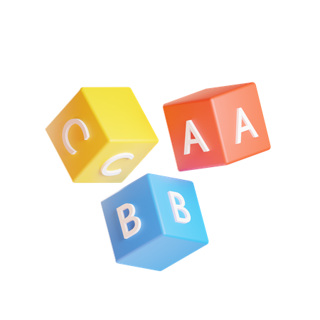 Alphabet Cubes  3D Icon