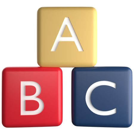 Alphabet Cubes  3D Icon