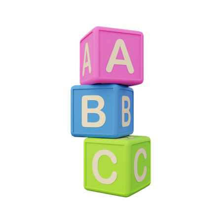 Alphabet cubes  3D Icon