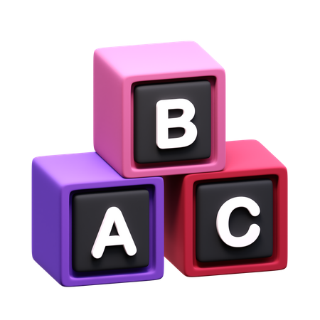 Alphabet Cubes  3D Icon