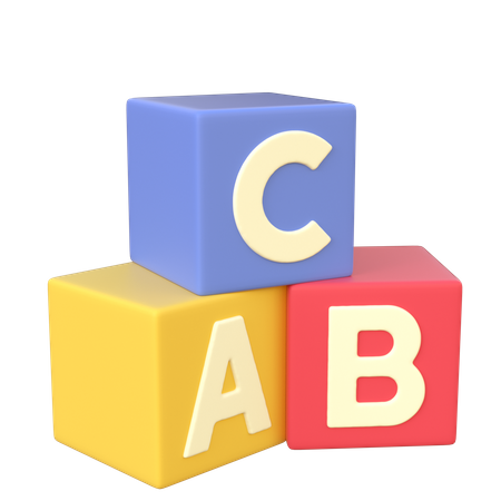 Alphabet Cubes 3D Icon