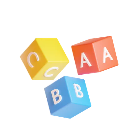 Alphabet Cubes 3D Icon