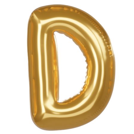 D alphabet  3D Icon