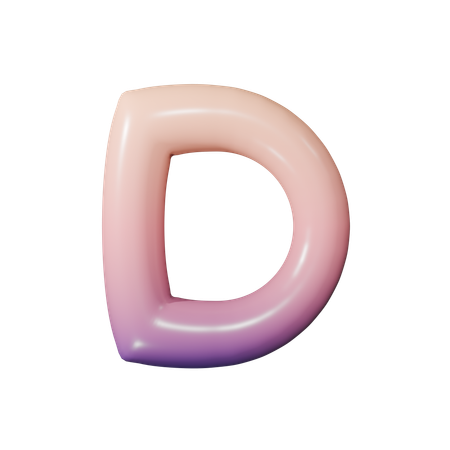 アルファベットd  3D Icon