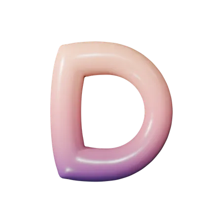 アルファベットd  3D Icon