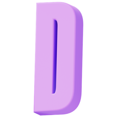 알파벳 d  3D Icon