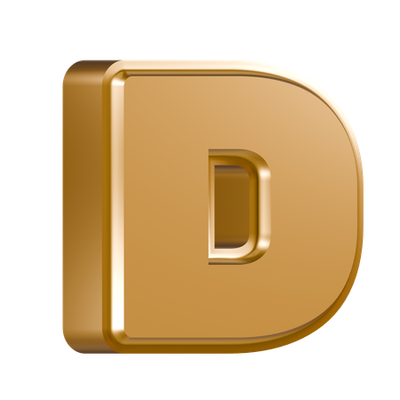 Alphabet D  3D Icon