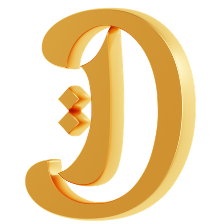 Alphabet D  3D Icon