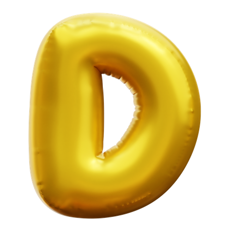 Alphabet D  3D Icon