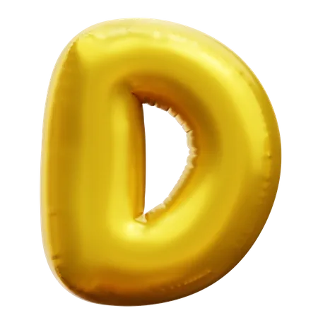 Alphabet D  3D Icon