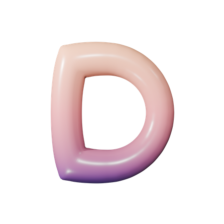 Alphabet D  3D Icon