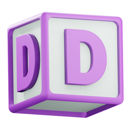 Alphabet D  3D Icon