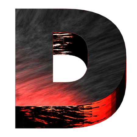 Alphabet D  3D Icon