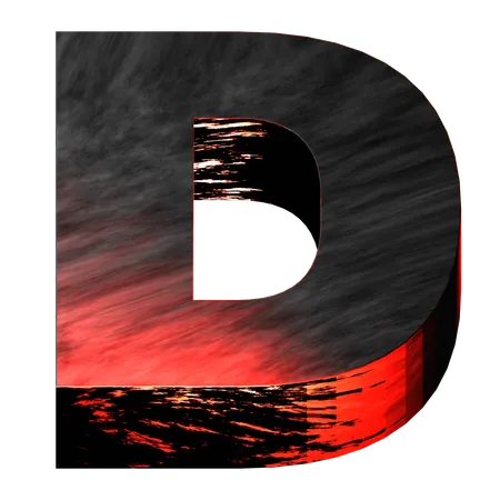 Alphabet D  3D Icon